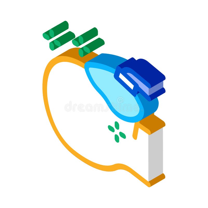 Patient anesthesia isometric icon vector illustration royalty free illustration