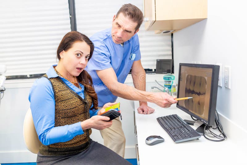 Patient Having Financial Problems with Expensive Dental Care Stock
