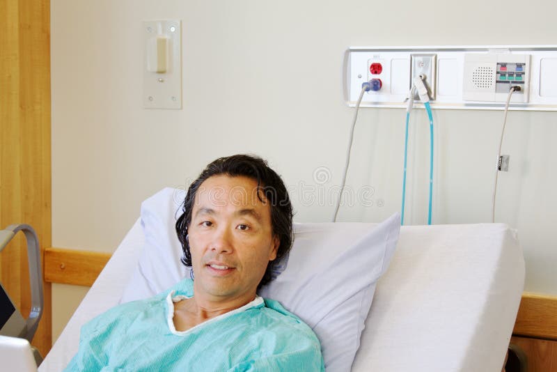 Patient in hospital bed royalty free stock images Patient in hospital bed royalty free stock images