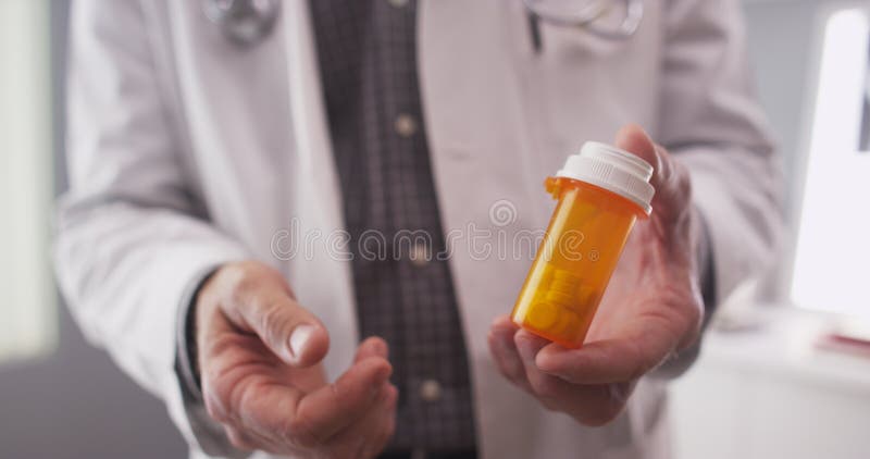 Patient point of view of doctor prescription medication royalty free stock images