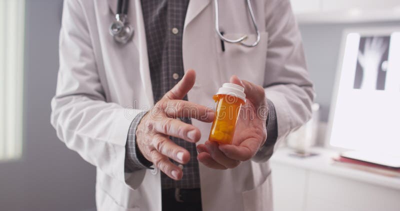Patient point of view of doctor prescription medication royalty free stock images