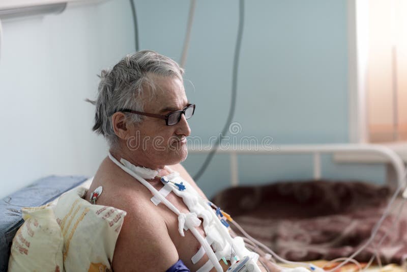 Patient after Heart Surgery Stock Image Image of pain, operation