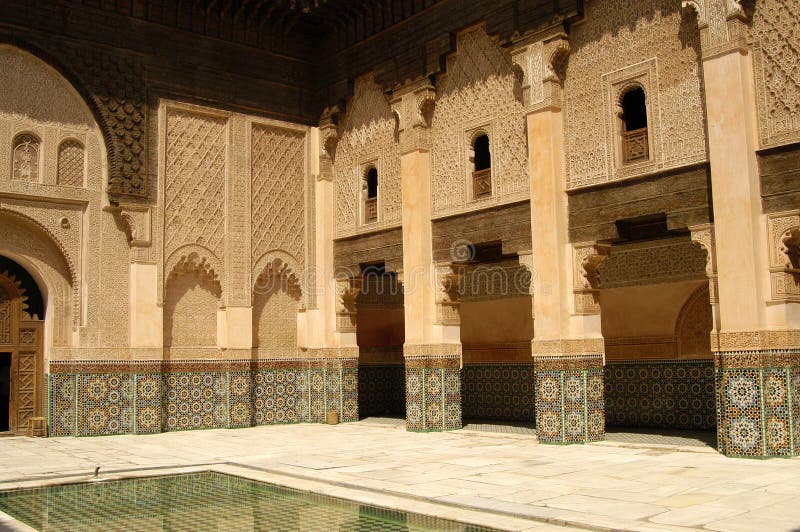 Patio at Ben Youssef Medrassa in Marrakech