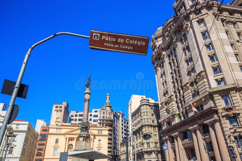 Patio Do Colegio Square in Sao Paulo Stock Image Image of gothic