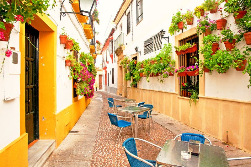 Patio with flowers