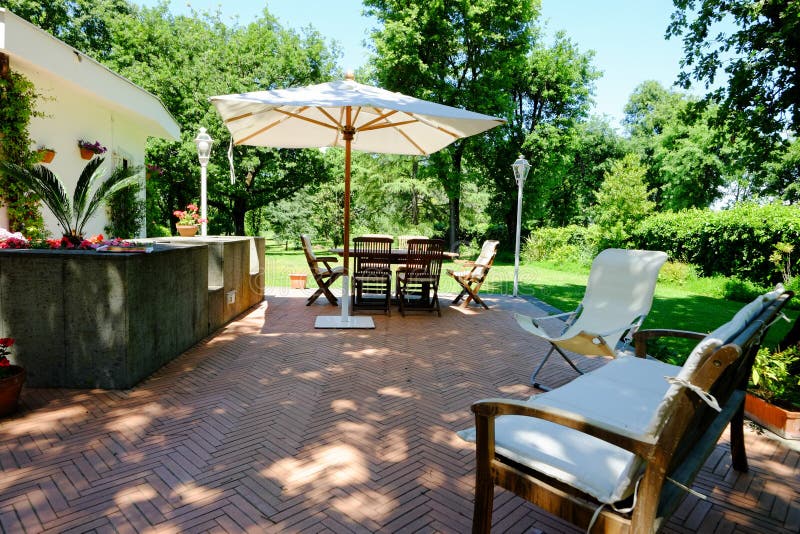 Patio garden furniture stock image Patio garden furniture stock image