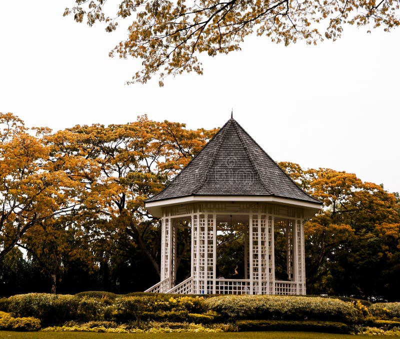 Patio iconico nei giardini botanici di Singapore fotografie stock libere da diritti Patio iconico nei giardini botanici di Singapore fotografie stock libere da diritti