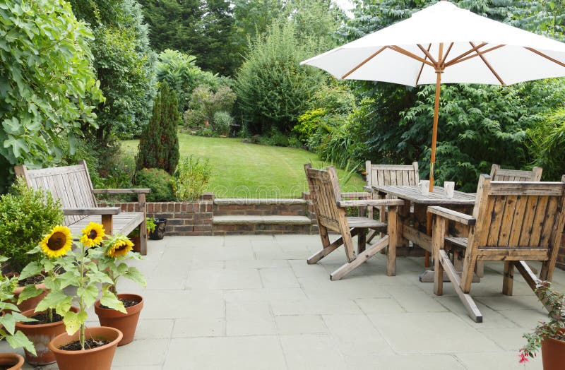 Gartenpatio Stockbild Bild Von Outdoor Aussen Ruckseite 25522981