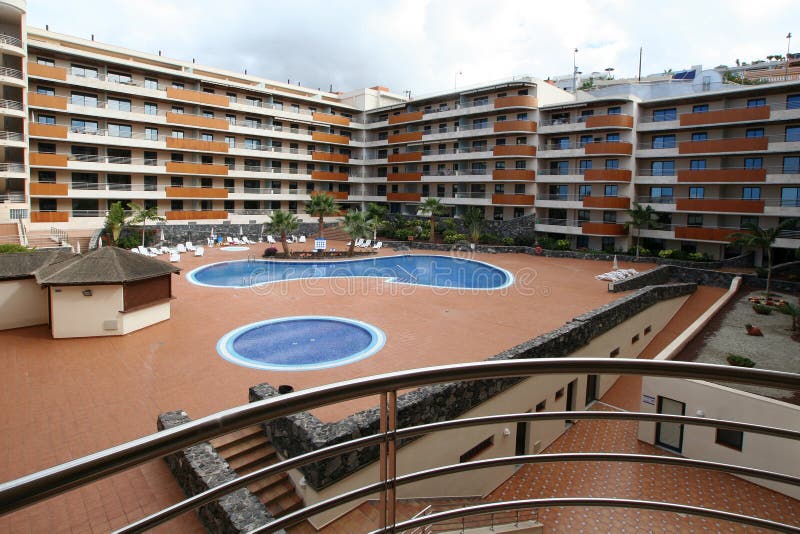 The patio of modern apartment