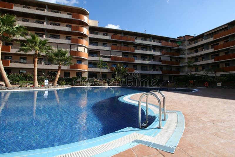 The patio of modern apartment