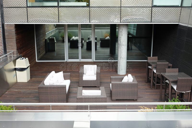 Patio in New York stock photo. Image of summer, house 60601794