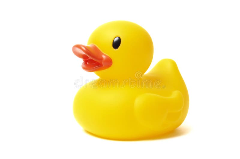 Pato de goma amarillo imágenes de archivo libres de regalías