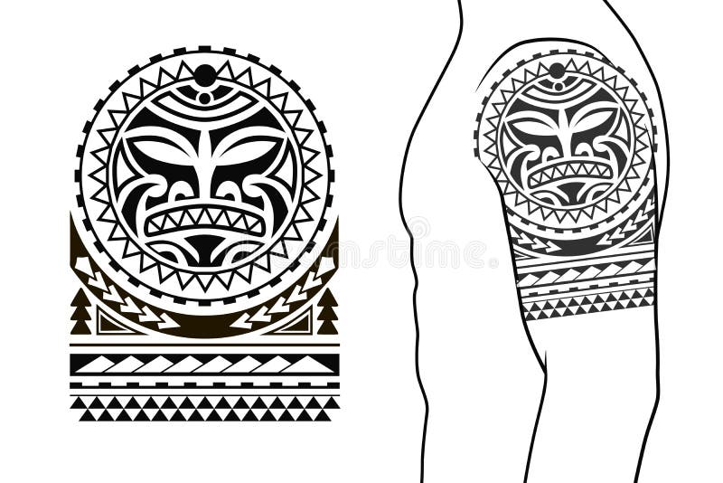 Patrón De Tatuaje De Estilo Tribal Maorí Adecuado Para Un Brazo De Hombro.  Ilustración del Vector - Ilustración de humano, brazo: 192207034