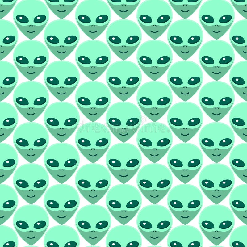 Patrón Sin Fisuras Con Alienígenas Cabezas Verdes. Ufo Humanoides  Interminable Fondo Aislado. Sonrientes Visitantes Marcianos. Vec  Ilustración del Vector - Ilustración de contexto, extranjero: 214286107