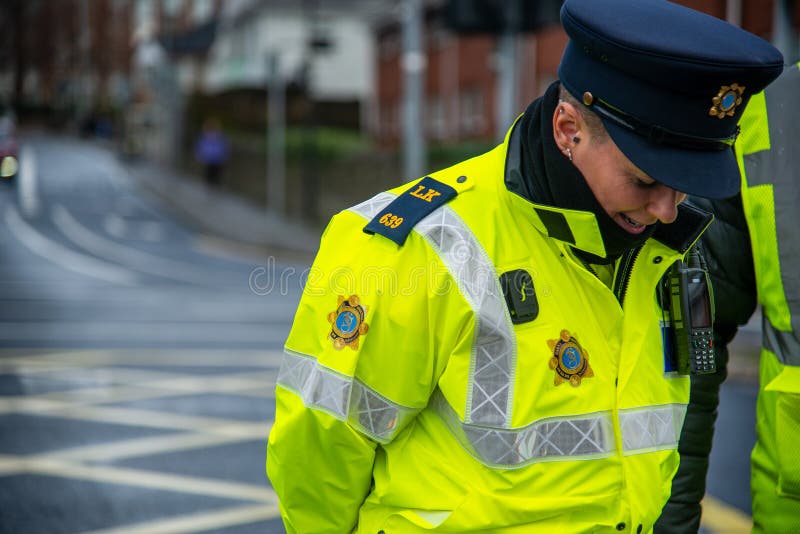 Uniform of the Garda, Limerick, Ireland, 20, August, 2022 Editorial