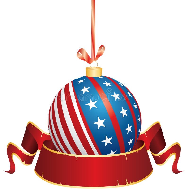 Patriotic Christmas banner stock vector. Illustration of graphic - 17471191