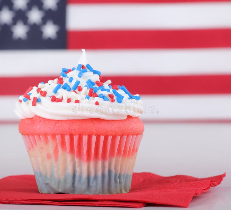 Patriotic Cup Cake Closeup