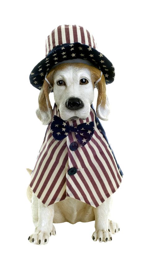 Patriotic Dog Statue