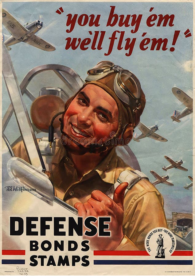 Patriotic wartime poster in big resolution - propaganda
