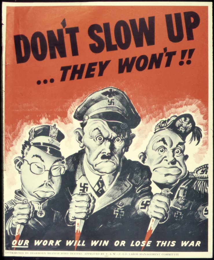 Patriotic wartime poster in big resolution - propaganda