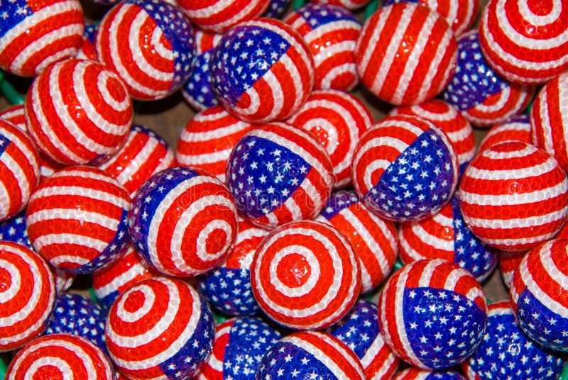 Patriotisches Golfballs stockfoto Patriotisches Golfballs stockfoto