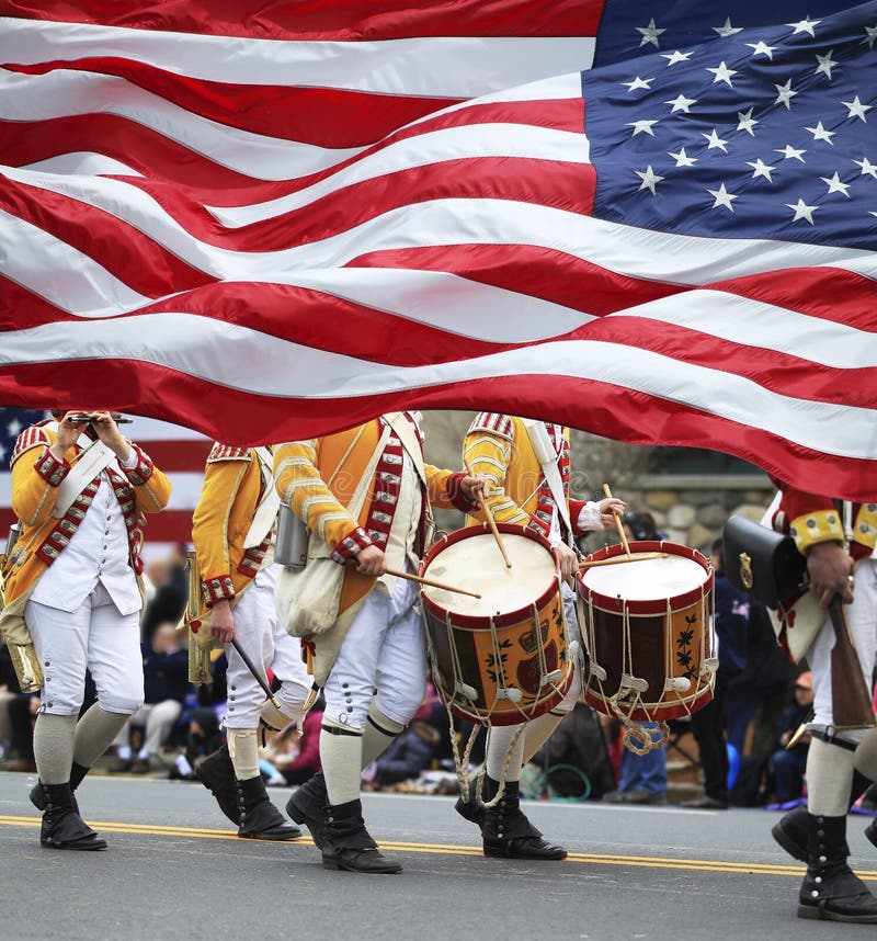 Patriots Day Parade stock image. Image of band, america 47265049