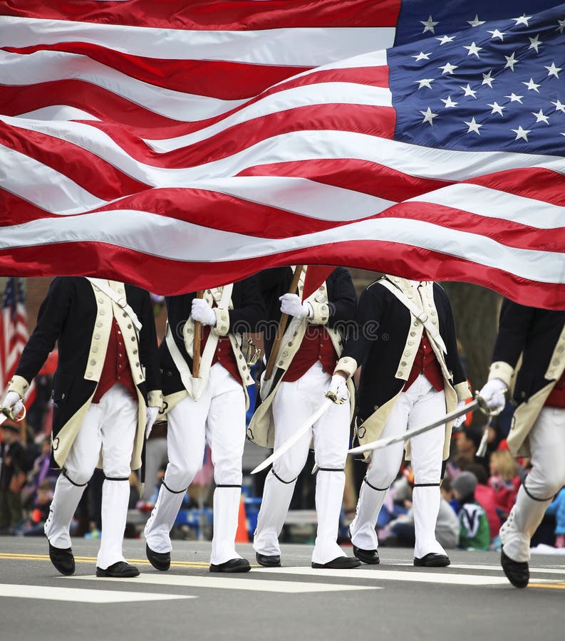 Patriots Day Parade stock photo. Image of army, flags 47265068