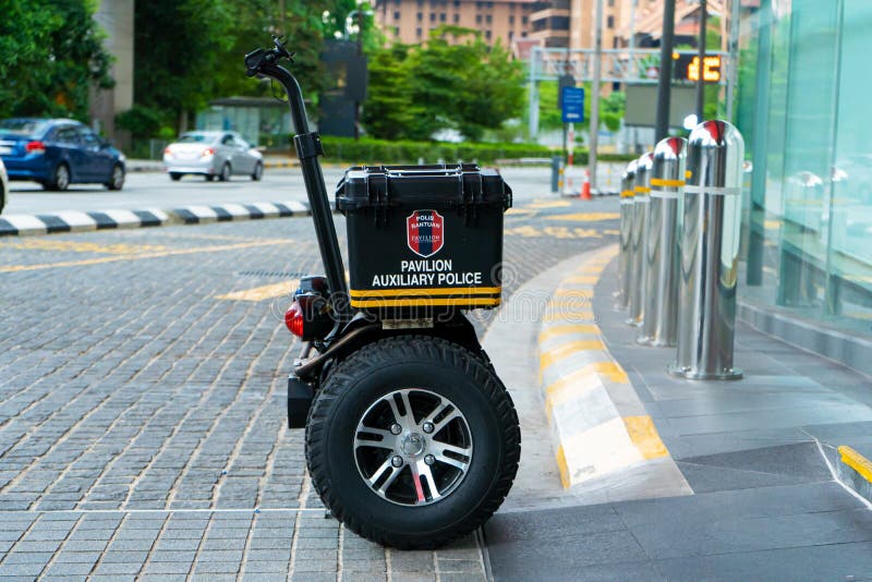 Patrol Segway Electric Scooter With Flashing Lights The Guarding And