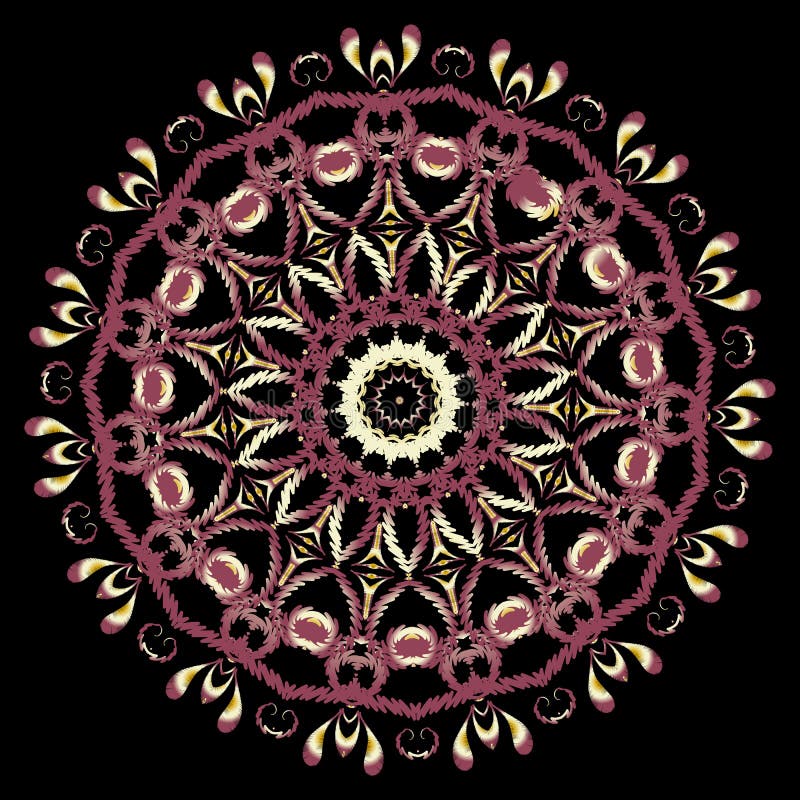 Patroon van borduurwerk het kleurrijke bloemenmandala Vector grungy achtergrond Geweven bloemen etnisch kantornament met tapijtwe stock illustratie Patroon van borduurwerk het kleurrijke bloemenmandala Vector grungy achtergrond Geweven bloemen etnisch kantornament met tapijtwe stock illustratie