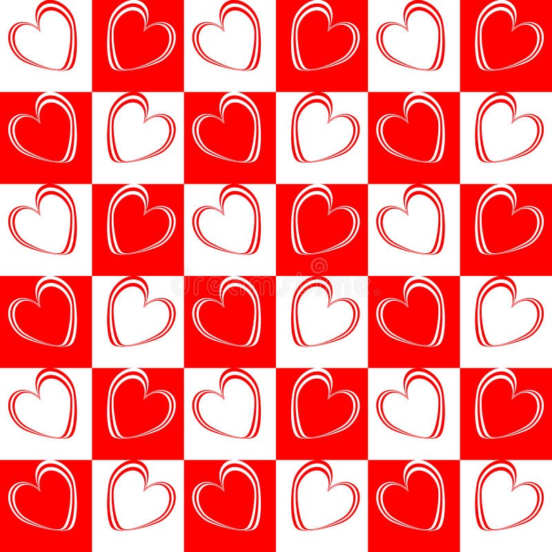 Patroon van ontwerp het naadloze rode harten royalty-vrije illustratie