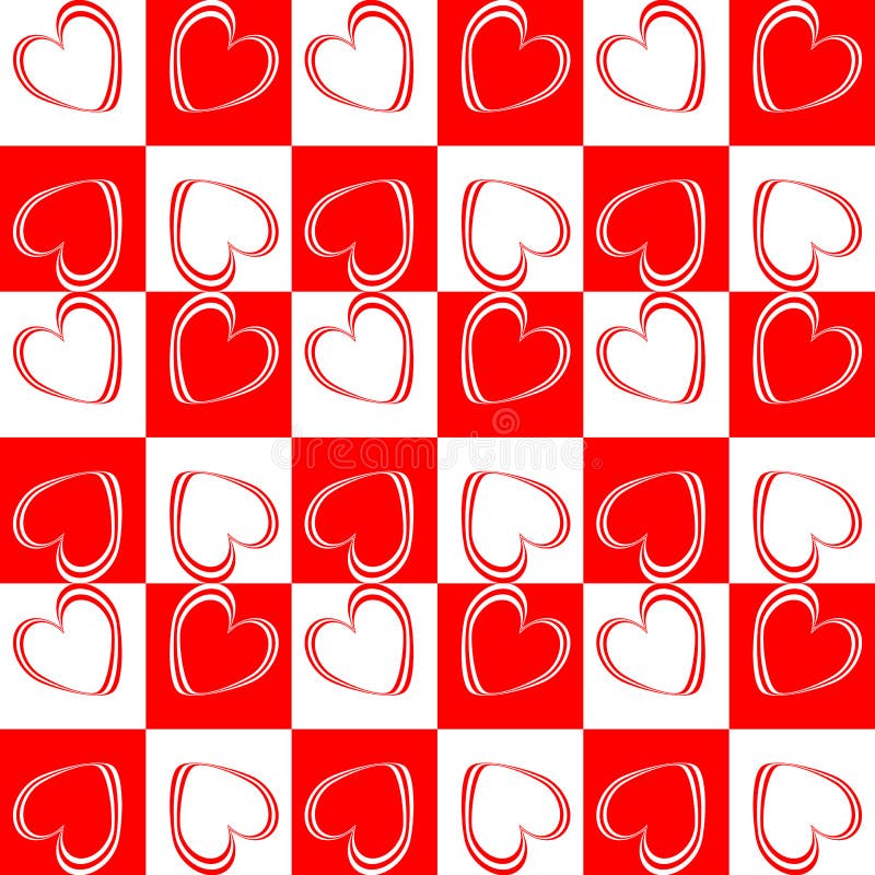 Patroon van ontwerp het naadloze rode harten royalty-vrije illustratie