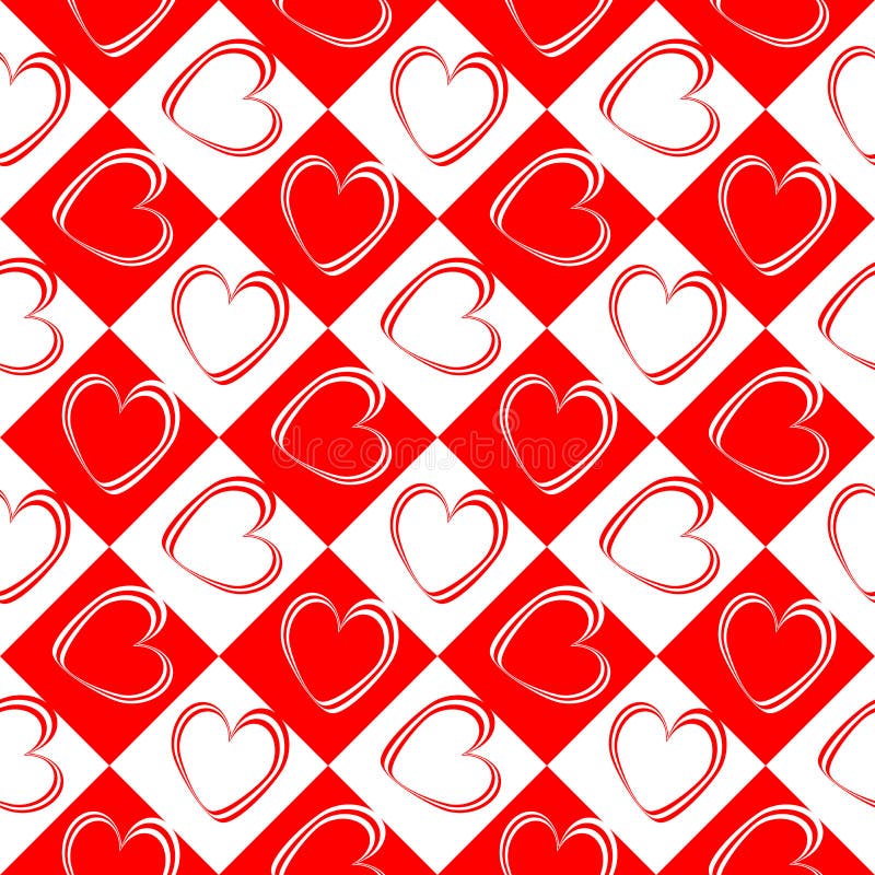 Patroon van ontwerp het naadloze rode harten stock illustratie