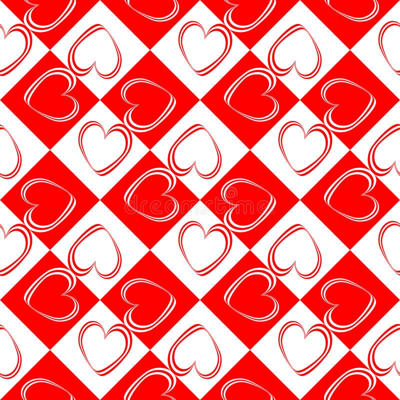 Patroon van ontwerp het naadloze rode harten stock illustratie