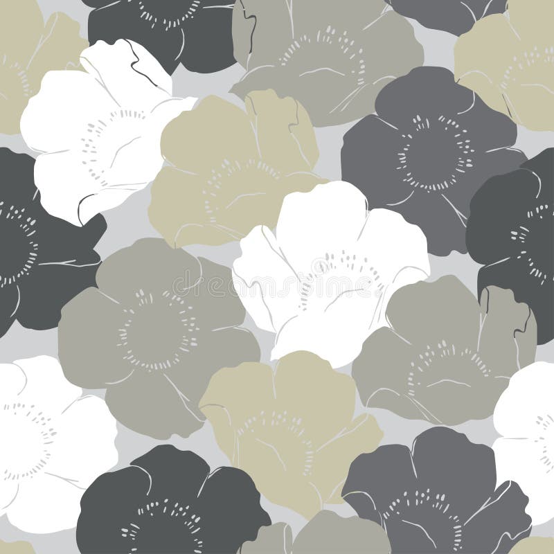 patroon van witte grijze en beige rozen royalty-vrije illustratie patroon van witte grijze en beige rozen royalty-vrije illustratie
