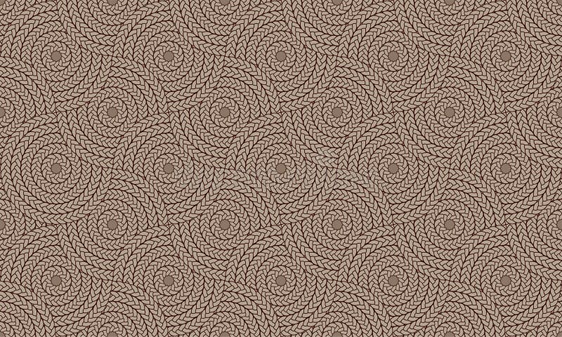 Patrón de la cuerda circular y fondo de la cuerda stock de ilustración