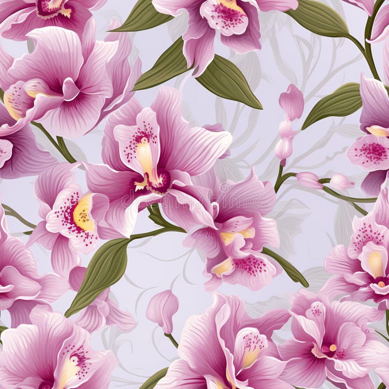 Patrón de orquídea exuberante para los mugs libre illustration