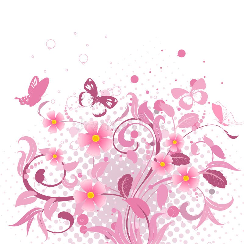 Patrón floral abstracto rosa