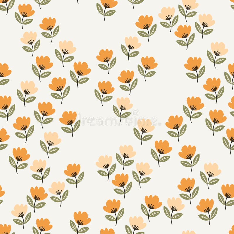 Patrón floral mínimo sin inconvenientes con flores modernas limpias libre illustration