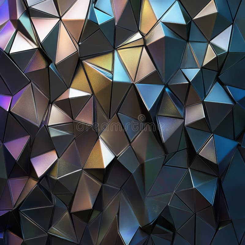 Patrón geométrico triangular metálico abstracto ilustración del vector