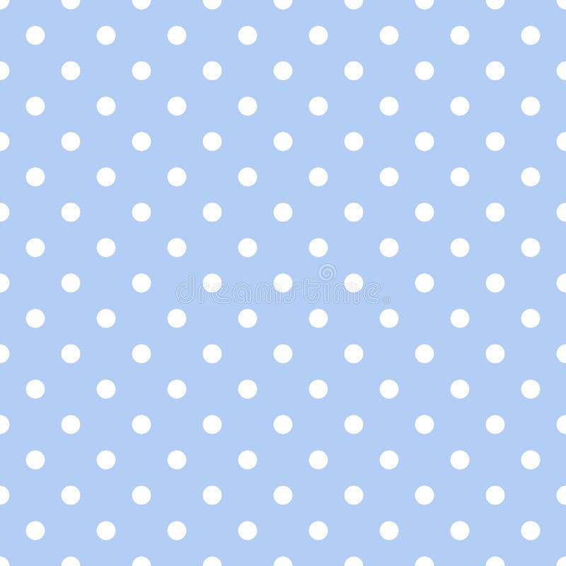 Patrón transparente blanco pequeños puntos de polka sobre fondo azul pastel. impresión elegante para tela textil papel de regalo p ilustración del vector