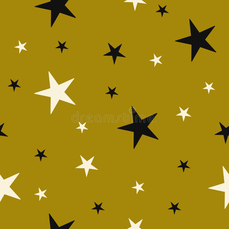Patrón transparente con estrellas dibujadas Fondo de pantalla Fondo de fondo dorado de estrellas blancas y negras ilustración del vector Patrón transparente con estrellas dibujadas Fondo de pantalla Fondo de fondo dorado de estrellas blancas y negras ilustración del vector