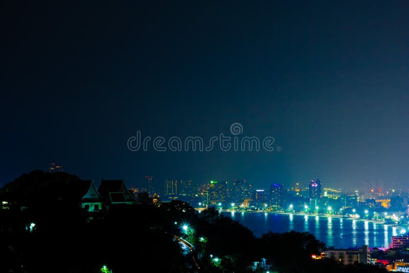 Pattaya alla notte fotografie stock Pattaya alla notte fotografie stock