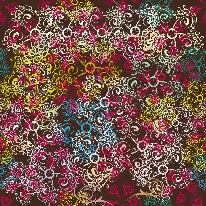 Pattern with abstract flowers