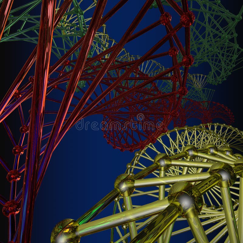 Pattern of the array lattice atom royalty free illustration