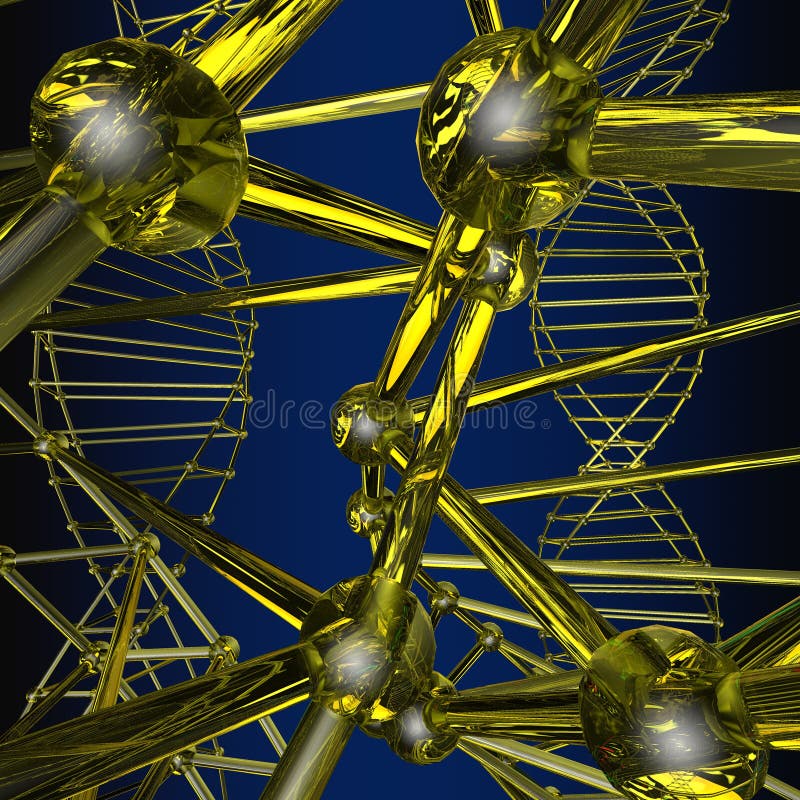 Pattern of the array lattice atom stock illustration