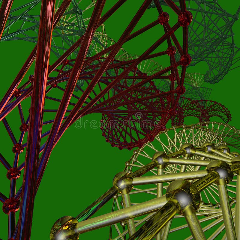 Pattern of the array lattice atom stock illustration