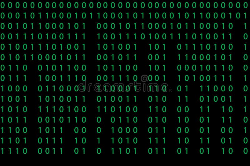 Pattern with binary code on dark background. Pattern programming code illustrations