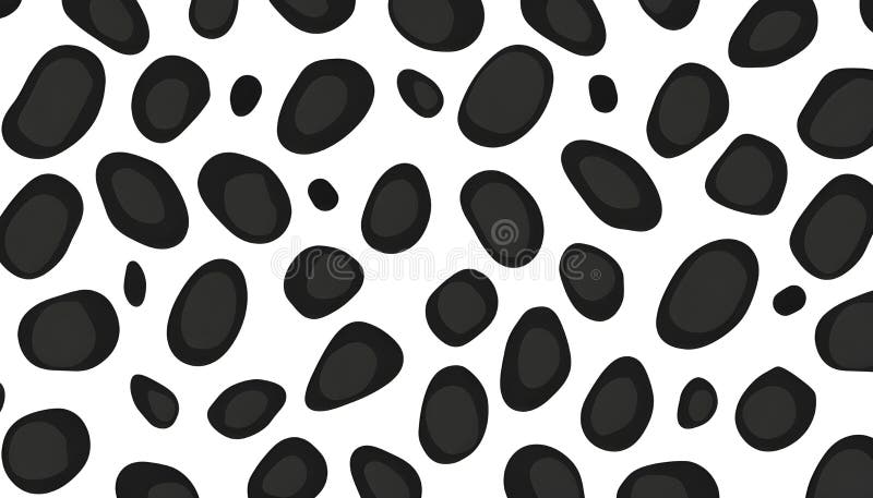 pattern of black beads on a white background, featuring simple shapes and a minimalist, monochrome design