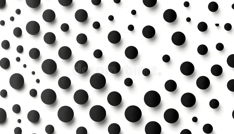 pattern of black beads on a white background, featuring simple shapes and a minimalist, monochrome design