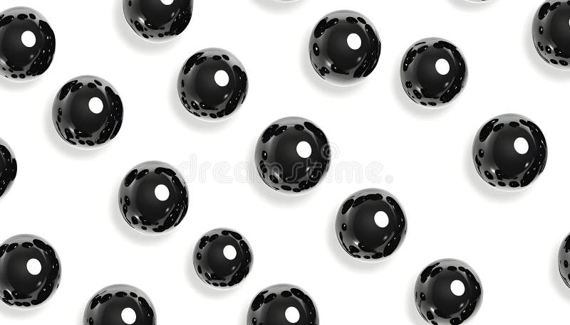 pattern of black beads on a white background, featuring simple shapes and a minimalist, monochrome design